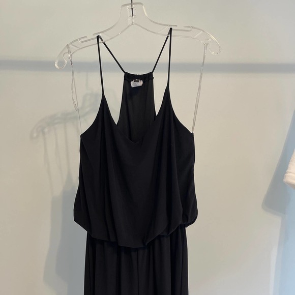 Glow Passion Black‎ Halter Style Spaghetti Strap Blouson Jumpsuit Large - Picture 2 of 7